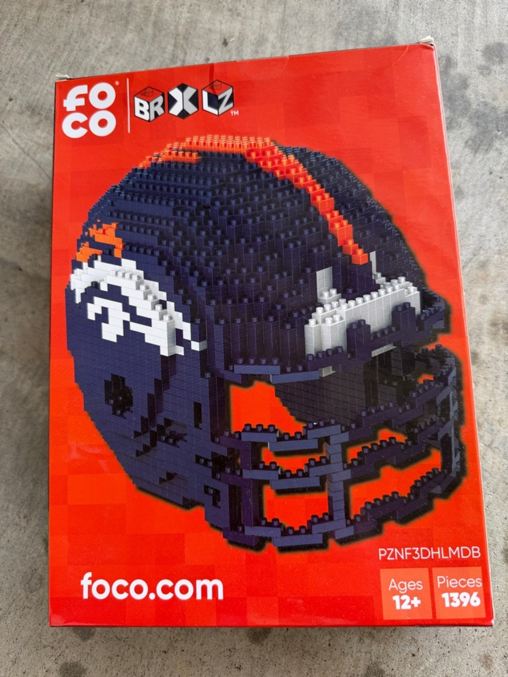 NFL Denver Broncos Brick Helmet - Navy & Orange